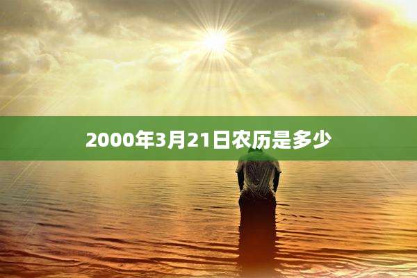 2000年3月21日农历是多少