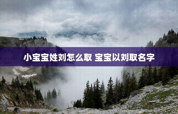 小宝宝姓刘怎么取 宝宝以刘取名字