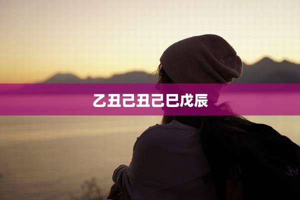 乙丑己丑己巳戊辰