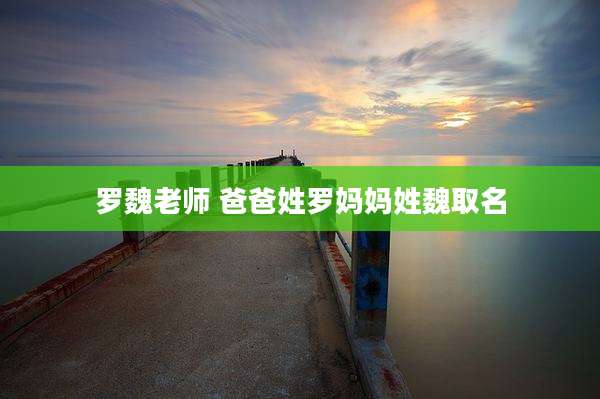 罗魏老师 爸爸姓罗妈妈姓魏取名