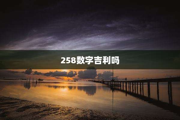 258数字吉利吗