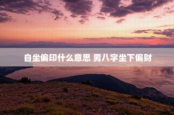 自坐偏印什么意思 男八字坐下偏财