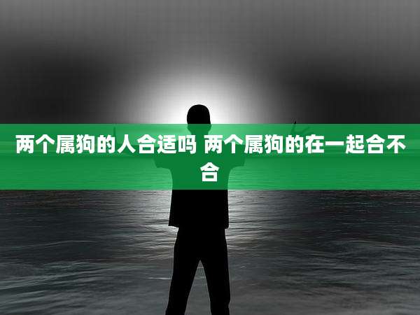 两个属狗的人合适吗 两个属狗的在一起合不合