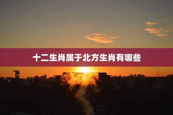 十二生肖属于北方生肖有哪些