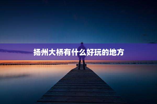 扬州大桥有什么好玩的地方