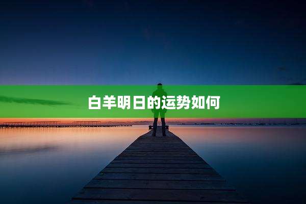 白羊明日的运势如何