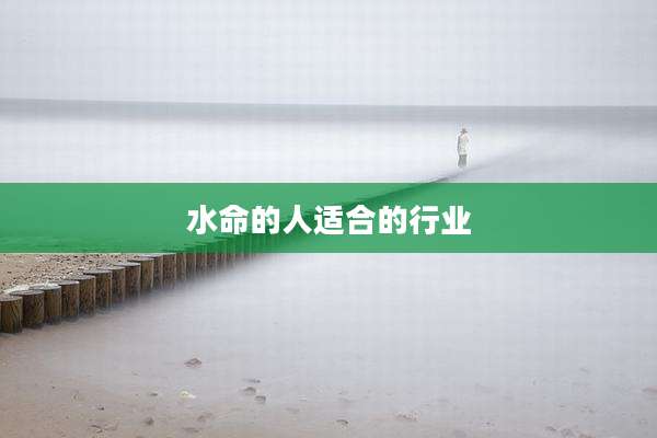 水命的人适合的行业