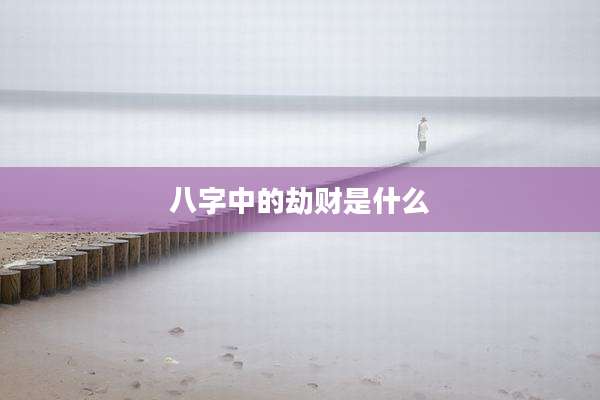 八字中的劫财是什么