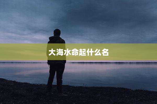 大海水命起什么名