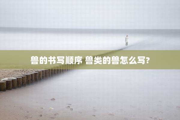 兽的书写顺序 兽类的兽怎么写?