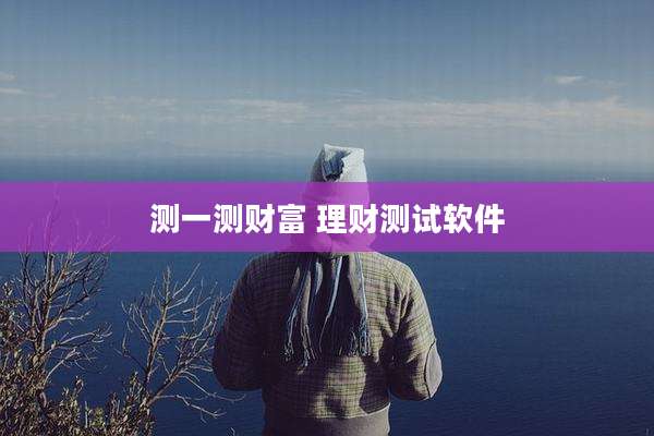 测一测财富 理财测试软件