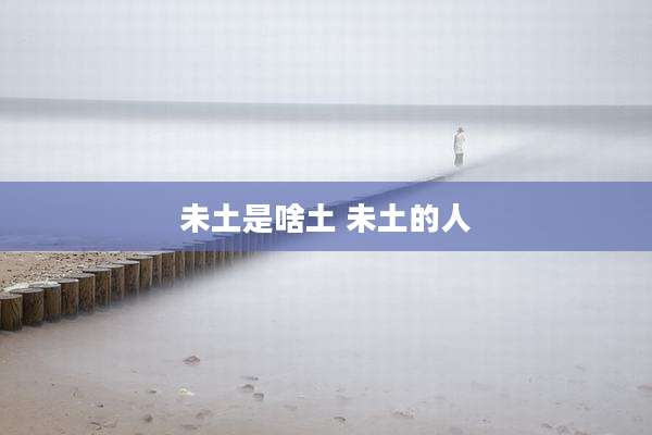 未土是啥土 未土的人