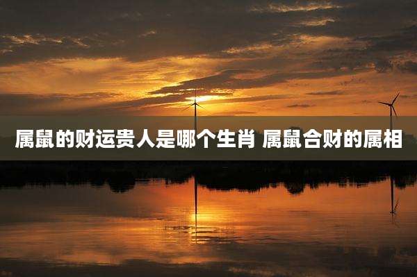 属鼠的财运贵人是哪个生肖 属鼠合财的属相