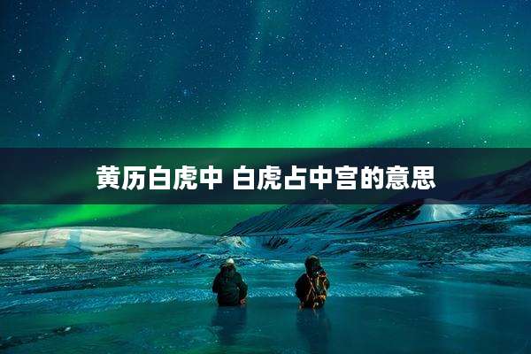 黄历白虎中 白虎占中宫的意思