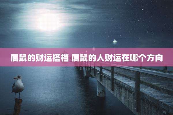 属鼠的财运搭档 属鼠的人财运在哪个方向