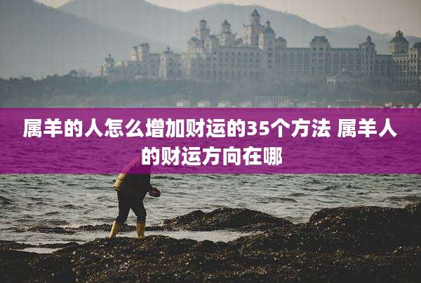 属羊的人怎么增加财运的35个方法 属羊人的财运方向在哪