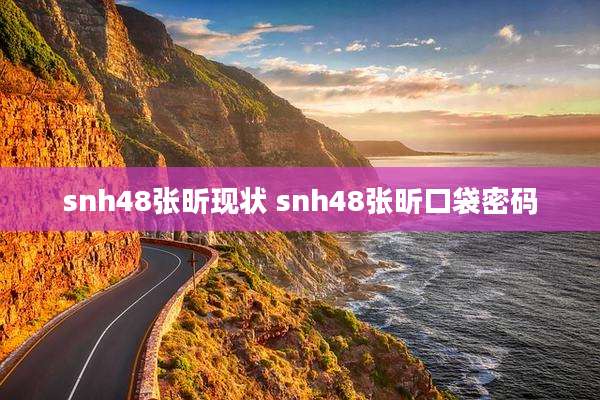snh48张昕现状 snh48张昕口袋密码