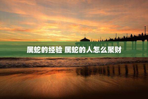 属蛇的经验 属蛇的人怎么聚财