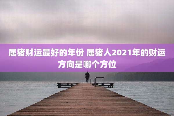 属猪财运最好的年份 属猪人2021年的财运方向是哪个方位