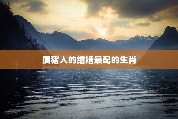 属猪人的结婚最配的生肖