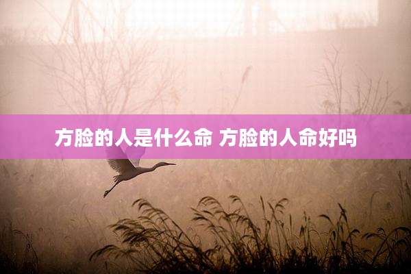 方脸的人是什么命 方脸的人命好吗