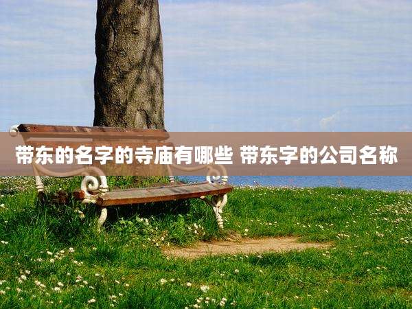 带东的名字的寺庙有哪些 带东字的公司名称
