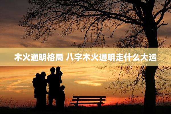 木火通明格局 八字木火通明走什么大运