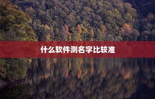 什么软件测名字比较准