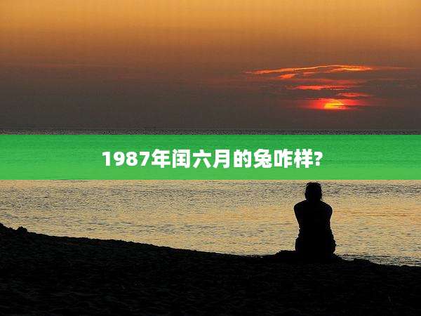 1987年闰六月的兔咋样?
