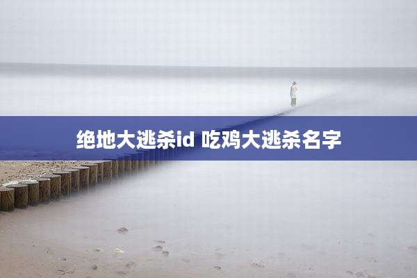 绝地大逃杀id 吃鸡大逃杀名字