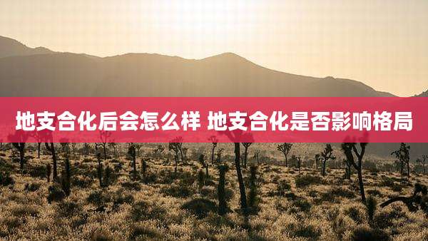 地支合化后会怎么样 地支合化是否影响格局