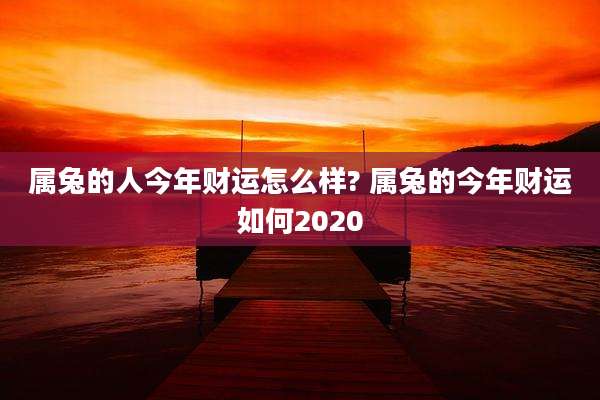 属兔的人今年财运怎么样? 属兔的今年财运如何2020