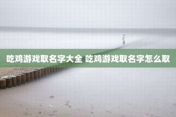 吃鸡游戏取名字大全 吃鸡游戏取名字怎么取