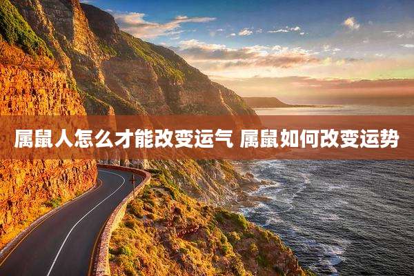 属鼠人怎么才能改变运气 属鼠如何改变运势