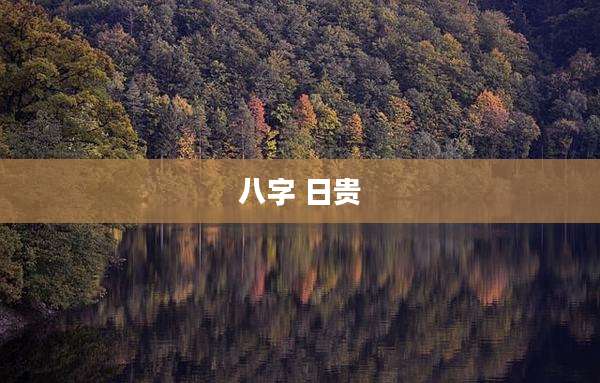 八字 日贵