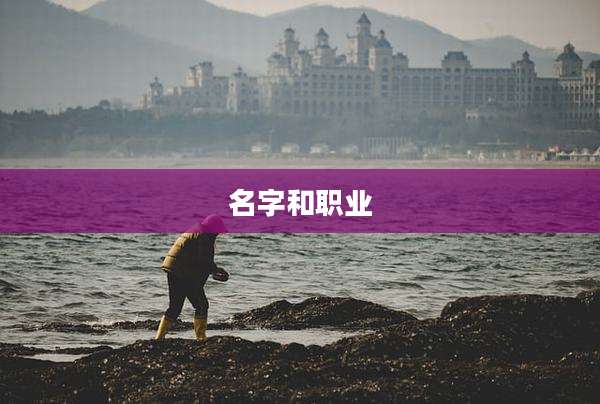名字和职业
