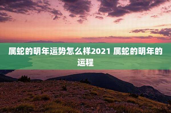 属蛇的明年运势怎么样2021 属蛇的明年的运程