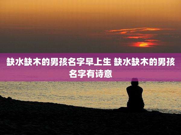 缺水缺木的男孩名字早上生 缺水缺木的男孩名字有诗意