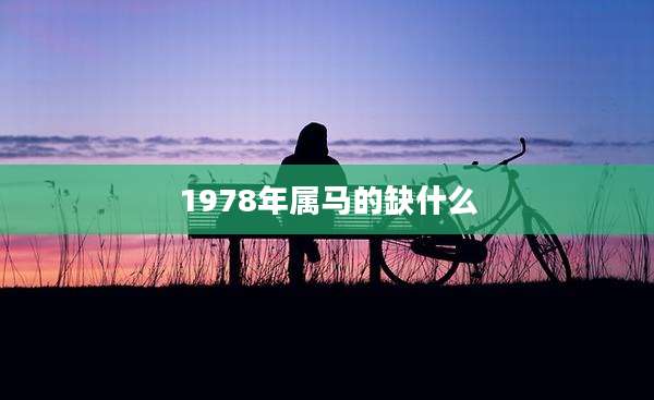 1978年属马的缺什么