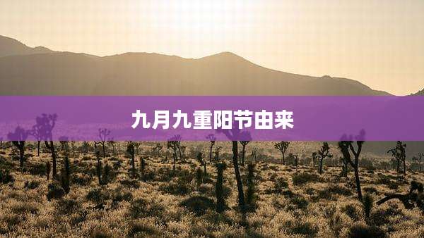 九月九重阳节由来