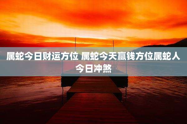属蛇今日财运方位 属蛇今天赢钱方位属蛇人今日冲煞