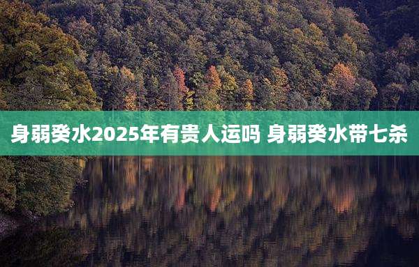 身弱癸水2025年有贵人运吗 身弱癸水带七杀