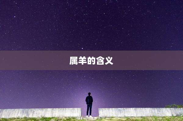 属羊的含义