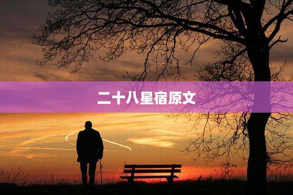 二十八星宿原文