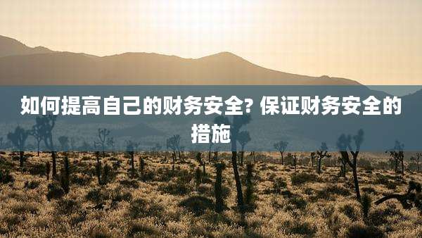 如何提高自己的财务安全? 保证财务安全的措施