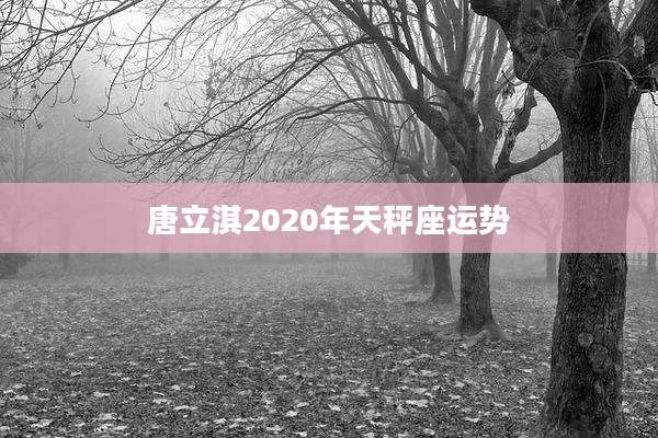 唐立淇2020年天秤座运势