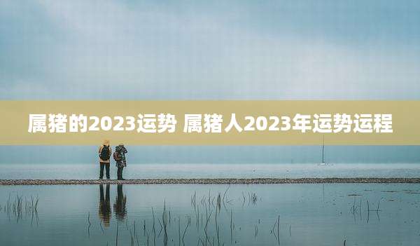 属猪的2023运势 属猪人2023年运势运程
