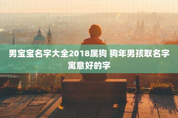 男宝宝名字大全2018属狗 狗年男孩取名字寓意好的字