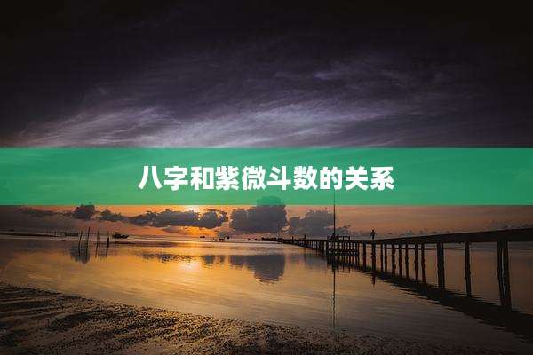 八字和紫微斗数的关系
