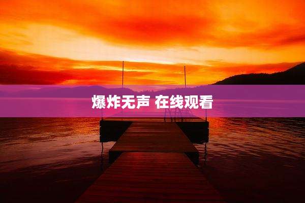爆炸无声 在线观看